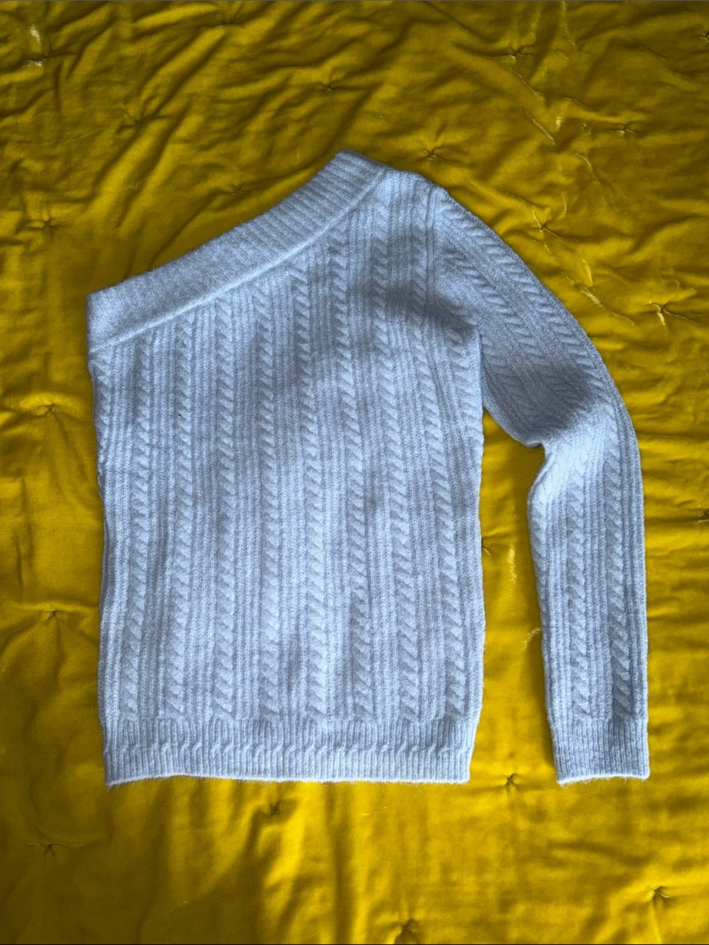 VENUS baby blue one shoulder sweater